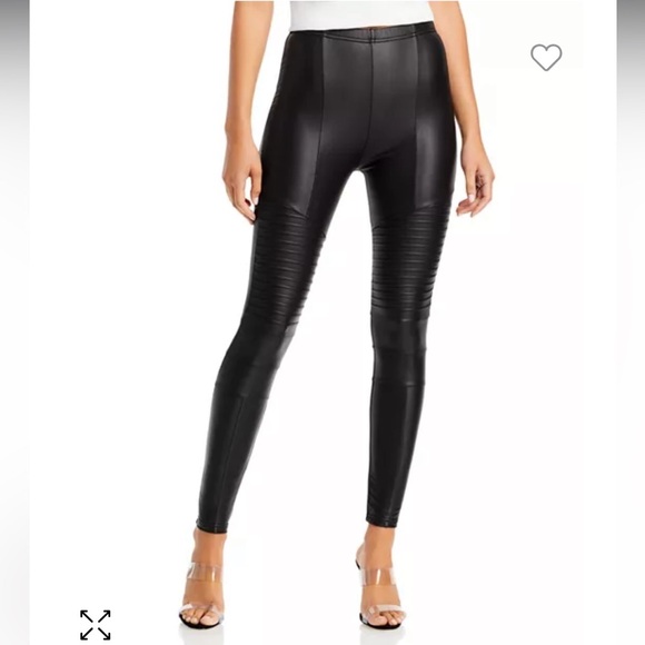 PLUSH Fleece Lined Faux Leather Moto Leggings sizes XS‎ & Medium KEEP You WARM - Picture 1 of 10